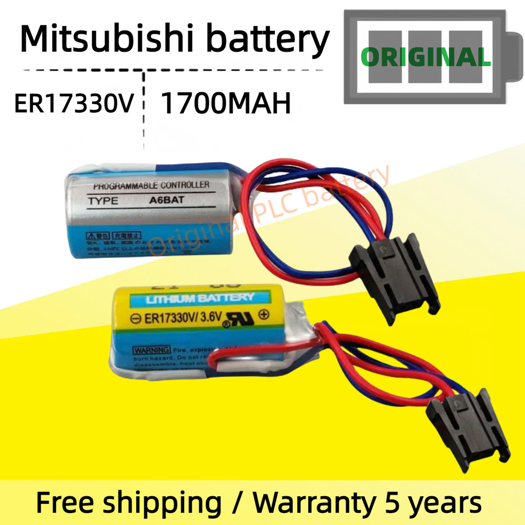 Pin lithium ổ đĩa công nghiệp servo Mitsubishi ER17330V 3.6V A6BAT MR-BAT MRBAT PLC chính hãng