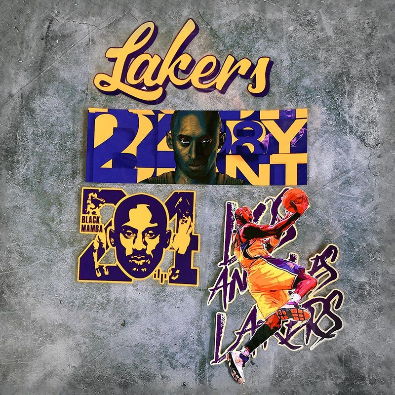 Nhãn dán xe phản quang Laker KOBE Mamba 824mamba Kính chắn gió Vòng hoa chống nước