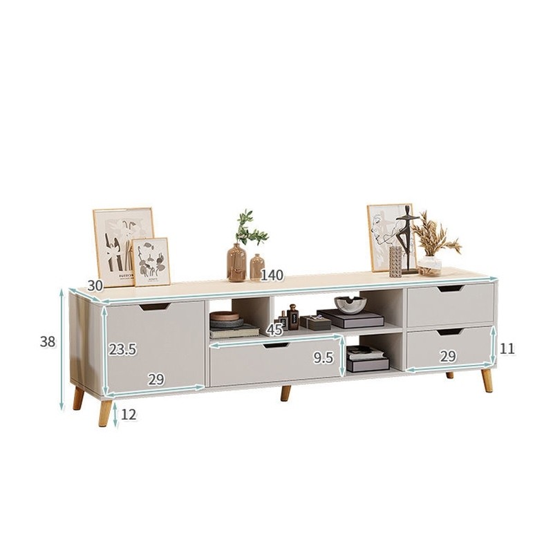 Kệ tivi gỗ kệ trang trí 2 ngăn phòng ngủ hiện đại MDF bền đẹp chống mối mọt tiết kiệm diện tích phòng khách | BigBuy360 - bigbuy360.vn