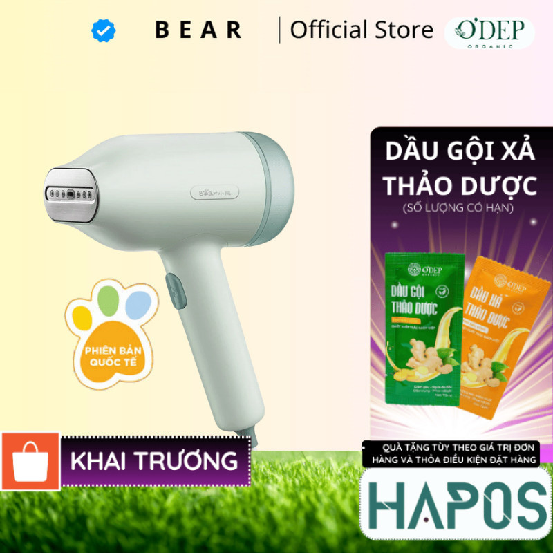 Bàn ủi hơi nước cầm tay Bear GTJ-B10S1 - Hàng chính hãng - Bảo hành 18 tháng - HAPOS HSA