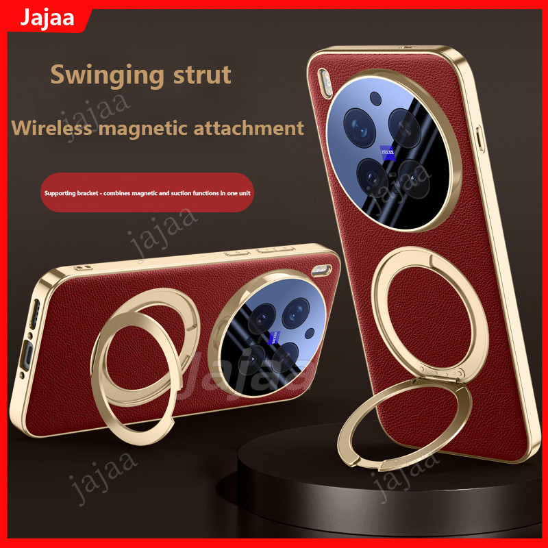 360 ° Giá Đỡ Xoay Bao Da Cho VIVO X300 Ultra X300S X300Pro 5G Vỏ Bảo Vệ Gấp Từ Tính Có Phim Cường Lự