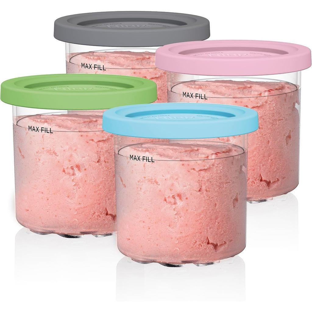 Ninja Creami Pints 4 Gói, Tương thích với NC299AMZ & NC300s Series Creami Ice Makers, Pint Ninja chí