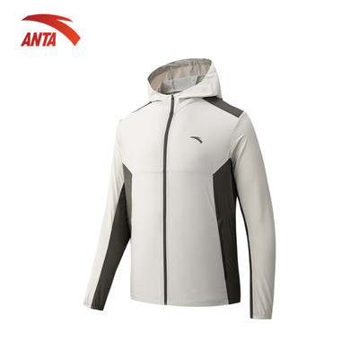[UPF50+] ANTA Áo khoác gió thể thao nam A-UV PROTECT Áo khoác chống nắng thể thao nam 1526B7607