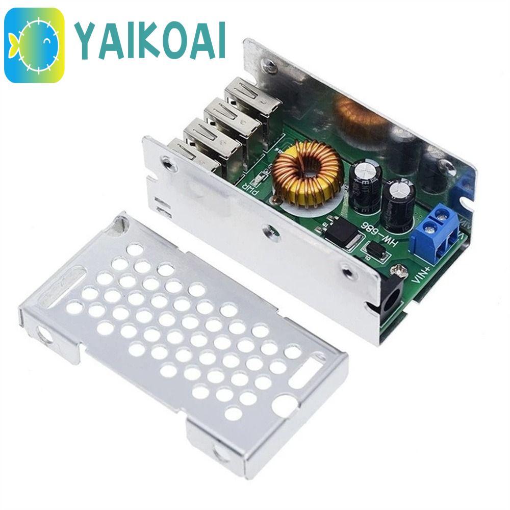 Bảng sạc GLENES Đầu ra 4USB có vỏ nhôm Bộ sạc di động Mô-đun DC-DC 4 cổng USB 5A 4 Mô-đun bước xuống
