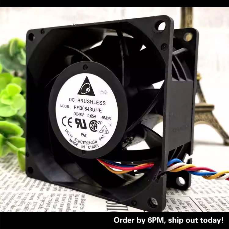 Quạt làm mát máy chủ Delta / Delta PFB0848UHE 8038 48v 0.65A 8CM / cm