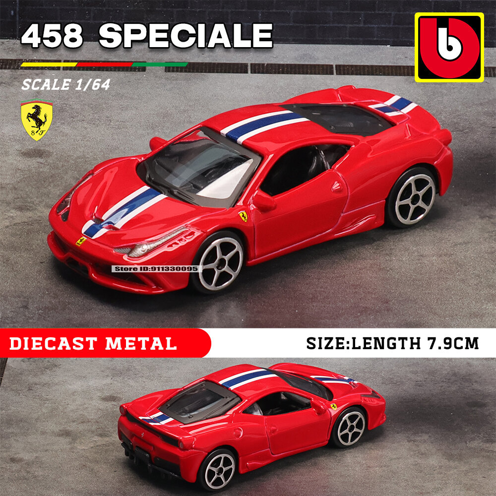 Bburago 1: 64 Ferrari 488 458 F12 296 GTB F40 F50 hợp kim ô tô sang trọng đúc xe mô hình đồ chơi bộ 