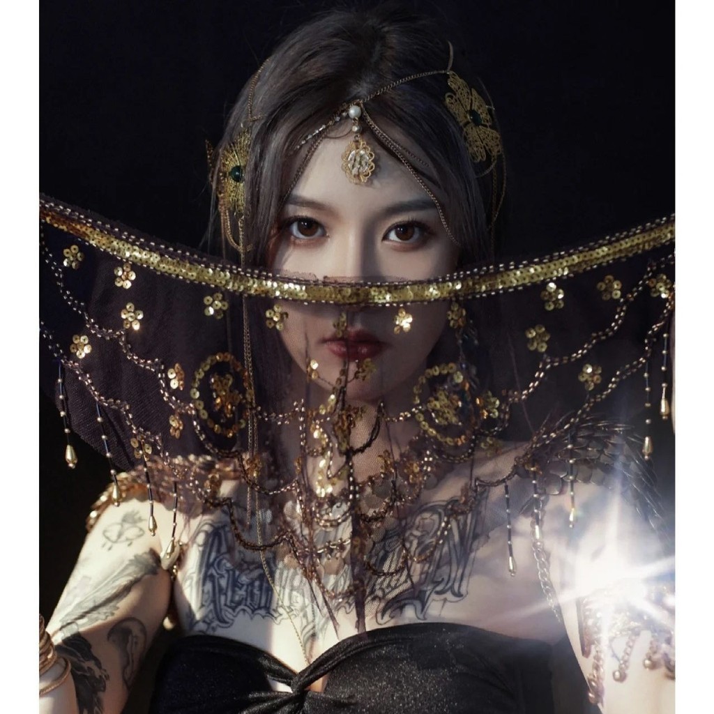 Ghost Blade Wind Chime Công chúa cos mạng che mặt ren