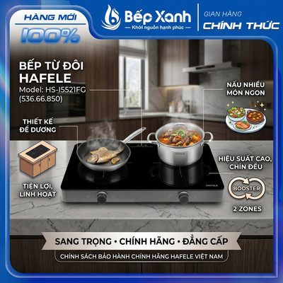 Bếp từ đôi Hafele HS-I5521FG (536.66.850) - Để dương trên bàn bếp