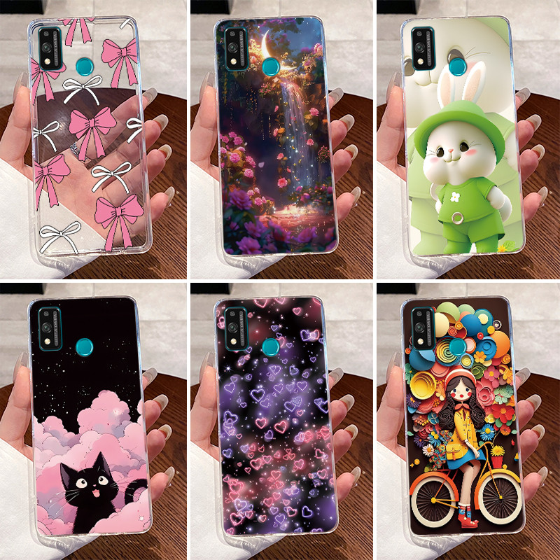 Dành Cho Huawei Honor 9X Lite JSN-L21 JSN-L22 JSN-L23 Sang Trọng Dễ Thương Thỏ Tình Yêu Ngộ nghĩnh Ố