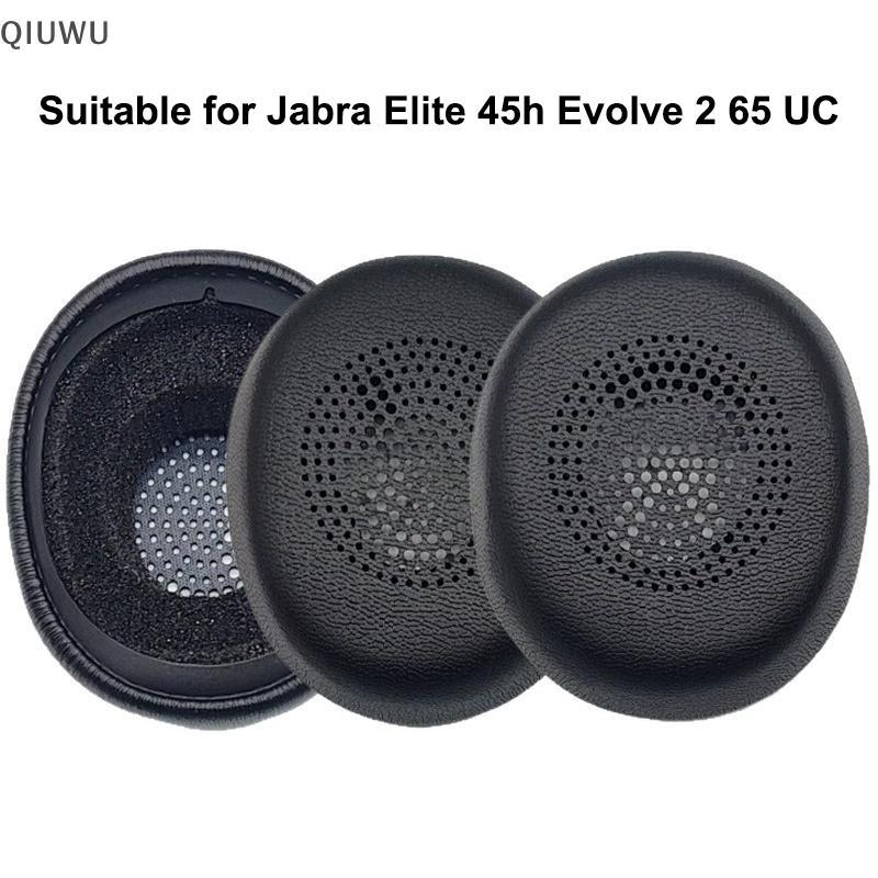 QIUWU Thích hợp cho Jabra Elite 45h Evolve 2 65 UC 40MS Evolve 2 40 Miếng đệm tai nghe Tay áo miếng 