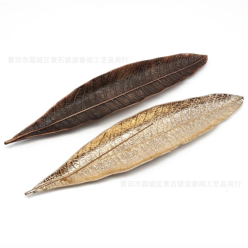 Bồ Đề Lá Hương Dính Giả Sáng Tạo Một Lá Thuyền Hương Giá Đựng Hương Chủ Đề Lư Hương Đốt Bron