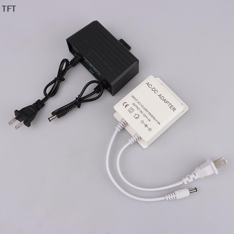 (FTT) AC/DC 12V 2A Waterproof Power Supply Adapter for CCTV Camera EU US Plug Charger NEW