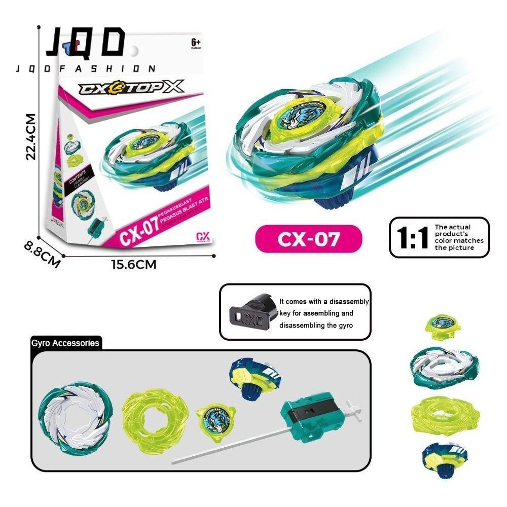 JQD Beyblade X Battle Gyro, Hợp kim CX-07 Beys, Trò chơi chiến đấu Quà tặng Green Pegasus Blast Atr 