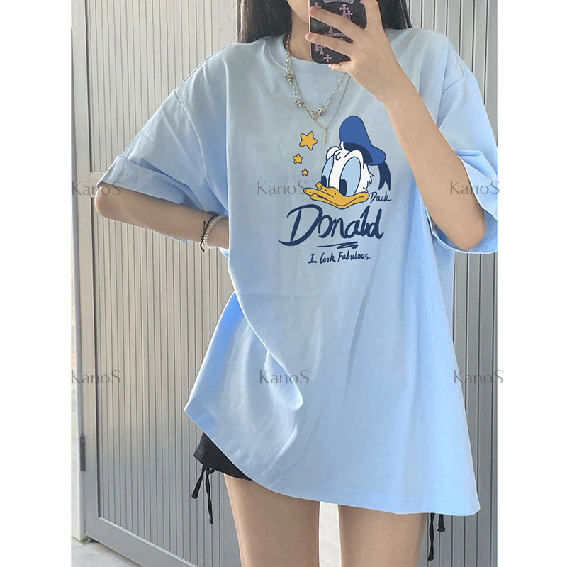 Áo thun oversize ngắn tay họa tiết Y2K cổ tròn - Kanos Shop