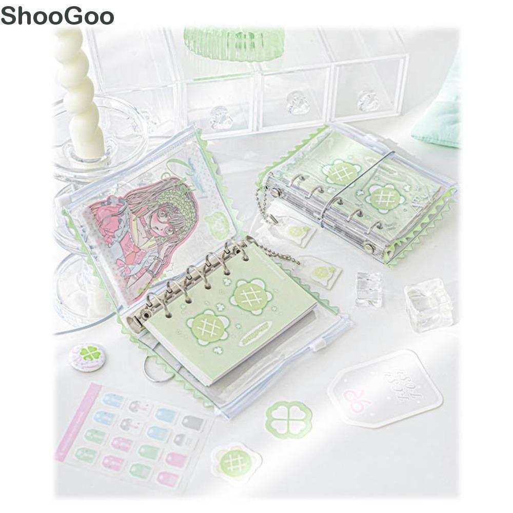 SHOOGOO Loose Spiral Notebook, PVC Ins Style Dress-up M5 Binder Journal Book, Di Động Nhiều Màu Sắc 