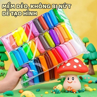 Đất Nặn Siêu Nhẹ Cho Bé 12/24/36 Màu – Dẻo Mịn, Phát Triển Khả Năng Sáng Tạo Làm Đồ Thủ Công & Slime