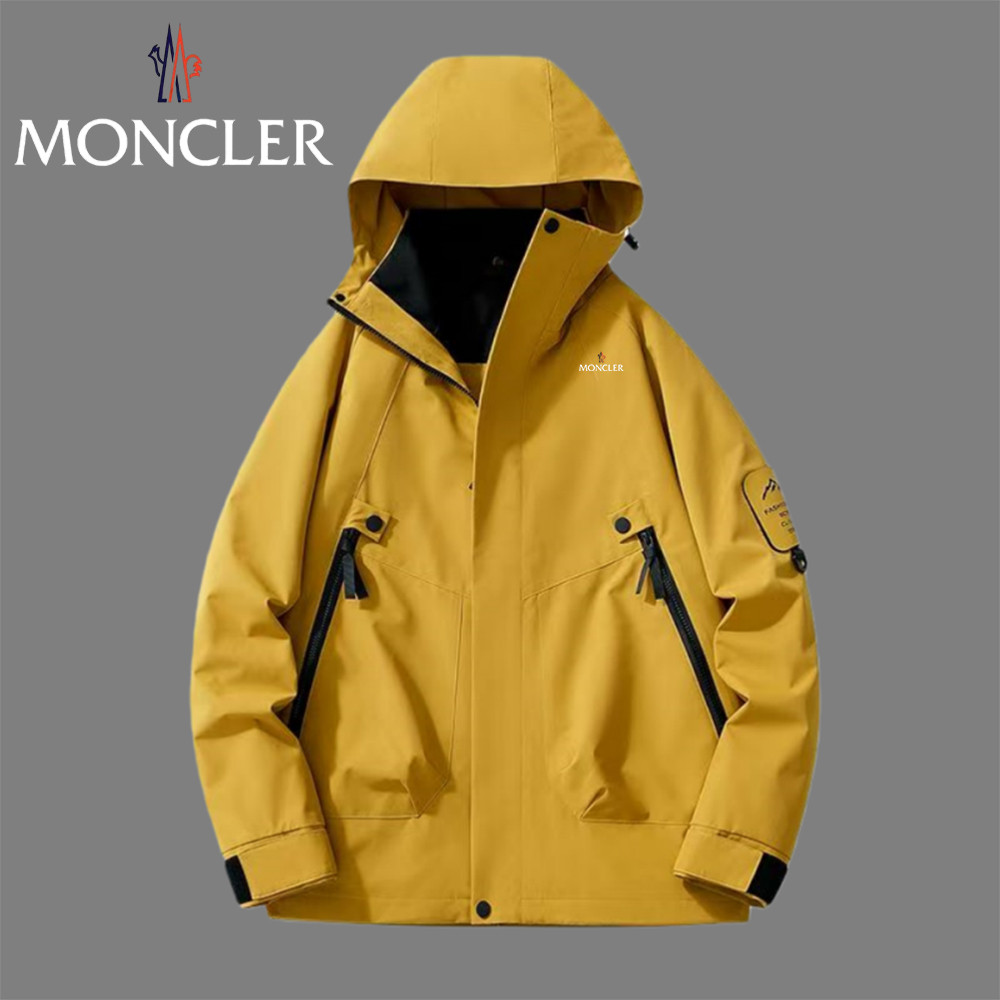 Áo khoác giả lông cừu Moncler phong cách mới cho nam nữ, chống gió và nước, phù hợp đi xe máy