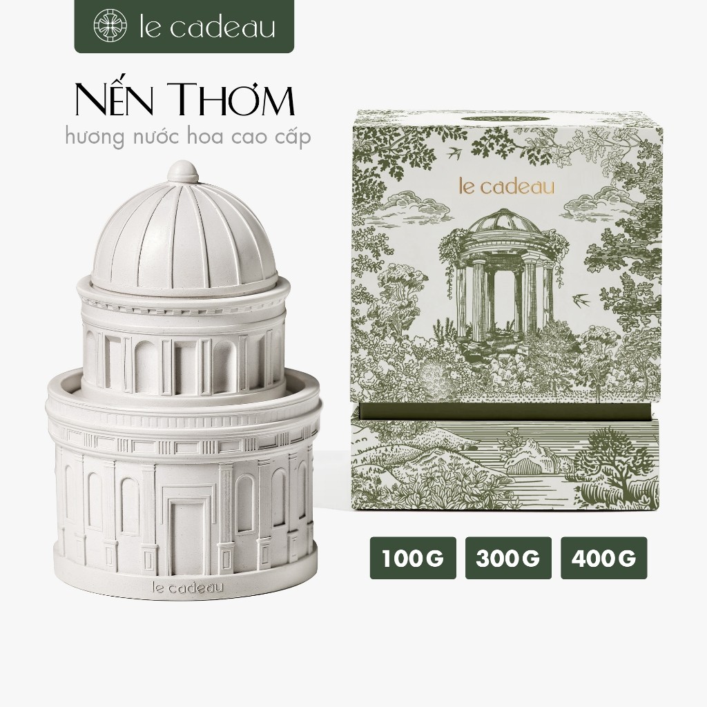 Nến thơm Le Cadeau - Hương nước hoa cao cấp - Làm quà tặng sinh nhật, Giúp thư giãn dễ ngủ khử mùi