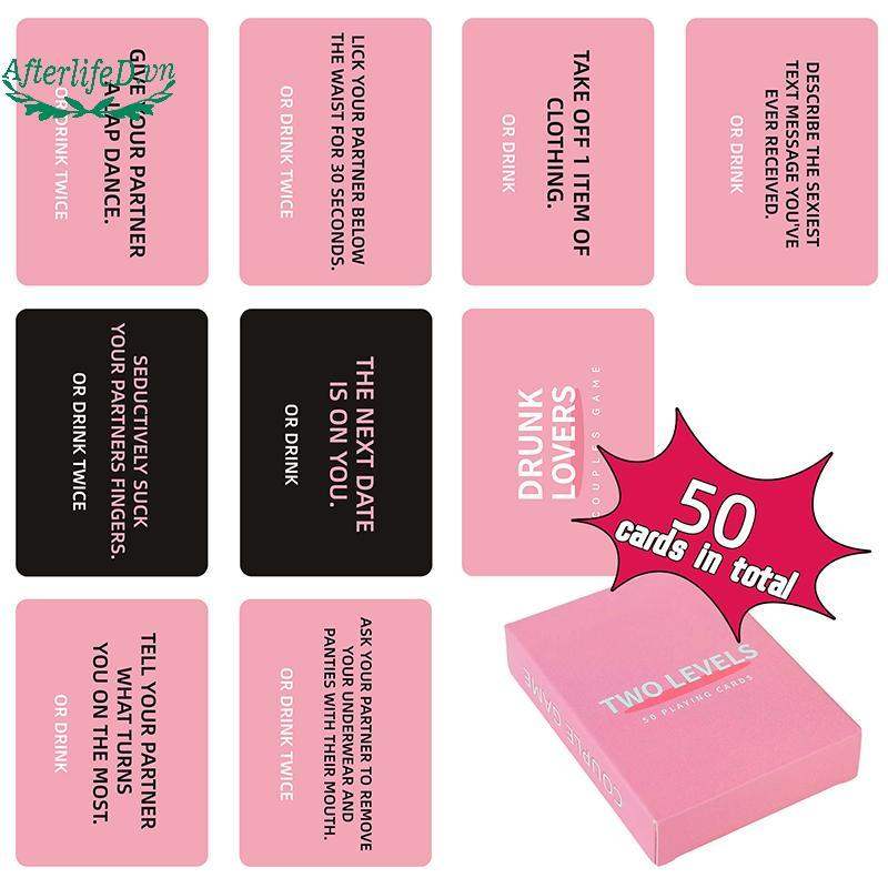 AF Những người yêu say rượu - Trò chơi cặp đôi Trò chơi bài cho đêm hẹn hò, 50 thẻ trò chơi, Valenti