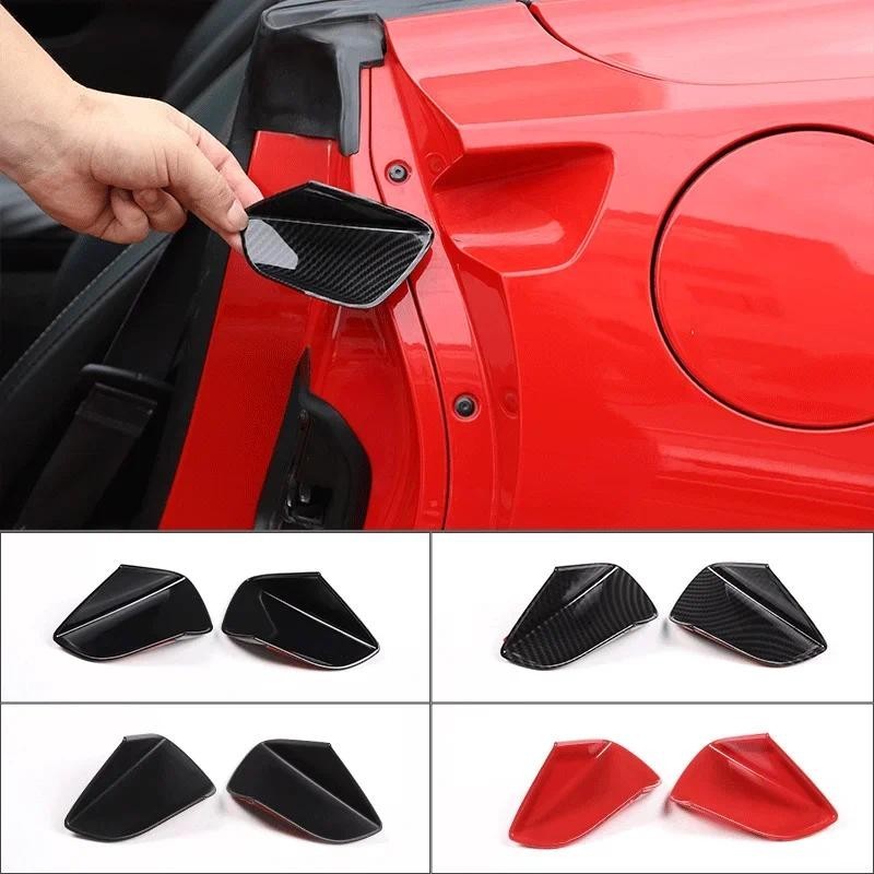 Cho 2014-19 Chevrolet Corvette C7 Z06 ABS Sợi Carbon Kiểu Dáng Xe Bên Ngoài Tay Nắm Cửa Bát Miếng Dá