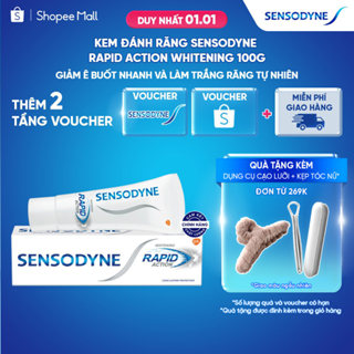  Kem đánh răng SENSODYNE Rapid Action Whitening 100g giảm ê buốt nhanh và làm trắng răng tự nhiên 