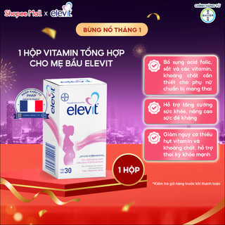  Thực phẩm bảo vệ sức khỏe Elevit 30 Viên bổ sung Acid Folic Sắt Canxi Các Vitamin và Các khoáng chất 