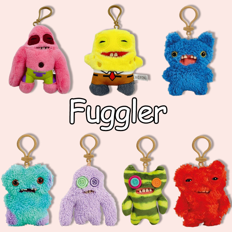 Fuggler Răng Quái Vật Móc Khóa Xấu Xí Dễ Thương Spongebob Fuggler Mini Sang Trọng Búp Bê Mặt Dây Chu