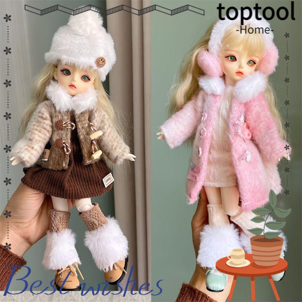 TOPTOOL Quần áo búp bê 30cm, Bộ trang phục búp bê BJD hoạt hình Mini 1 / 6, Váy búp bê đa phong cách