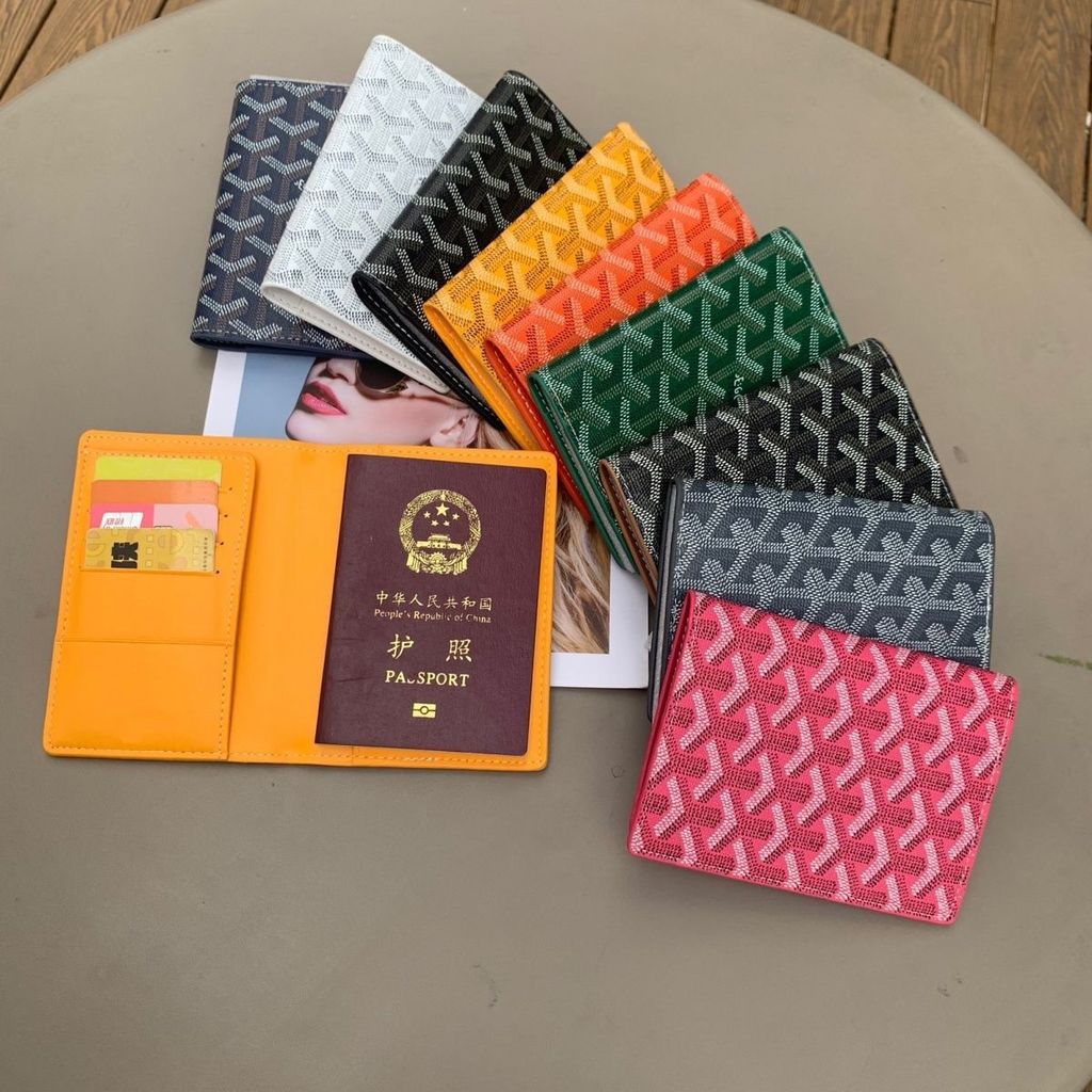 Go*  Passport Unisex New Edition Genuine Leather Protective Case Card Holder Document Coin Multi-Fun