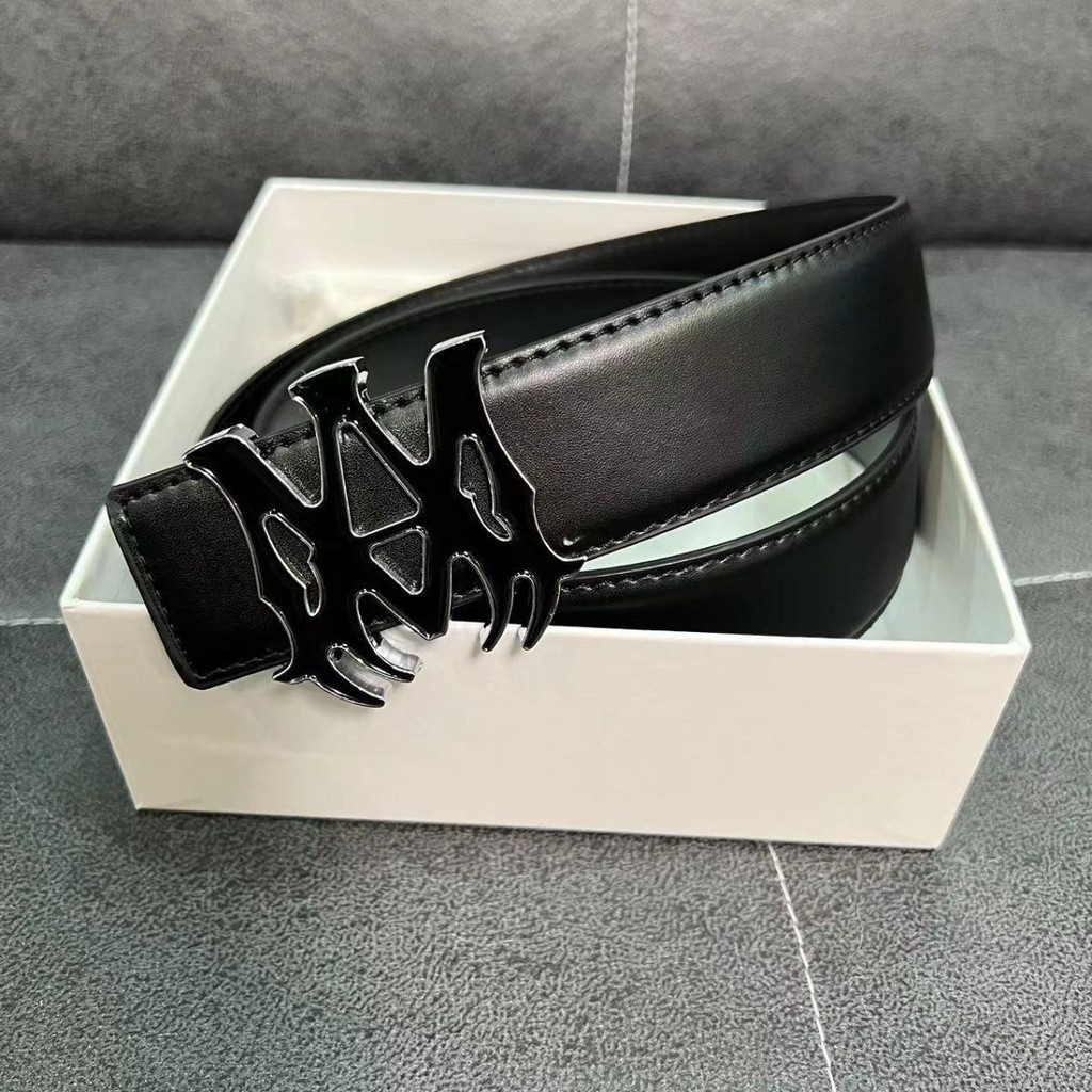 Mới amiri Mịn ins Đơn Giản Chính Hãng Dây Da Thời Trang Nam Phù Hợp Với Quần Jean-leth26