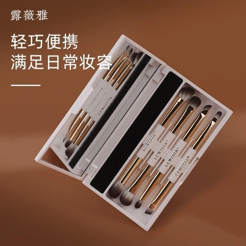 Luvia White Feather series cọ hai đầu m Luvia White Feather series cọ hai đầu Bộ cọ trang điểm tóc m