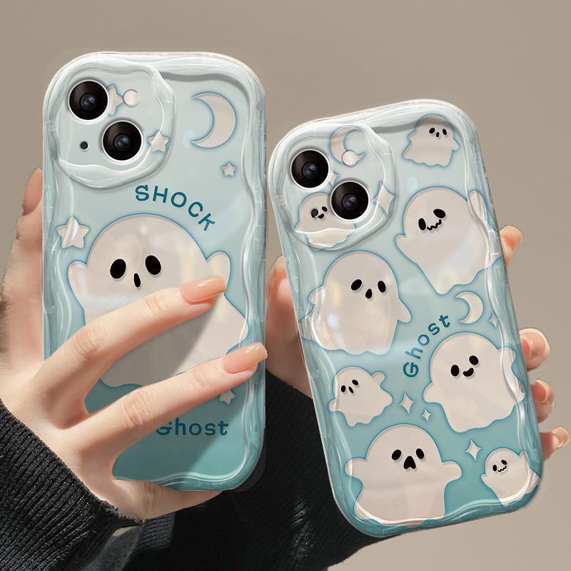 Ốp Lưng Samsung A05 M07 4G M17 5G S23 Ultra S24+ A16 A25 A14 A305 A13 M40S A31 F05 Hình Ma Cute Viền