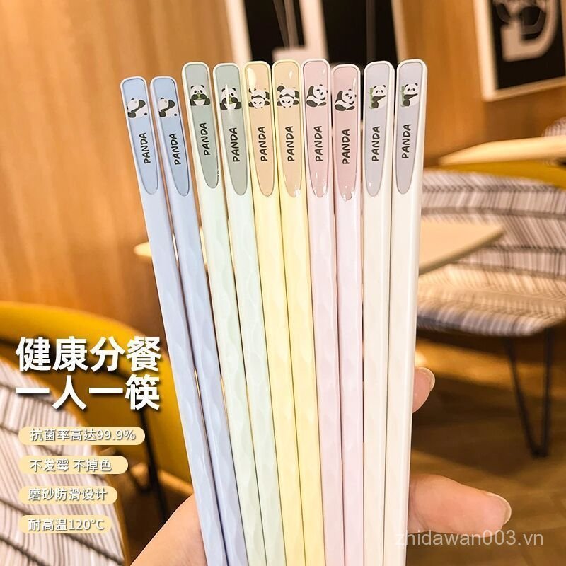 Bán chạy [Thiết kế chịu nhiệt độ cao] Bộ đôi Đũa đầy màu sắc di động Làm việc một người Hộp Đũa chuy