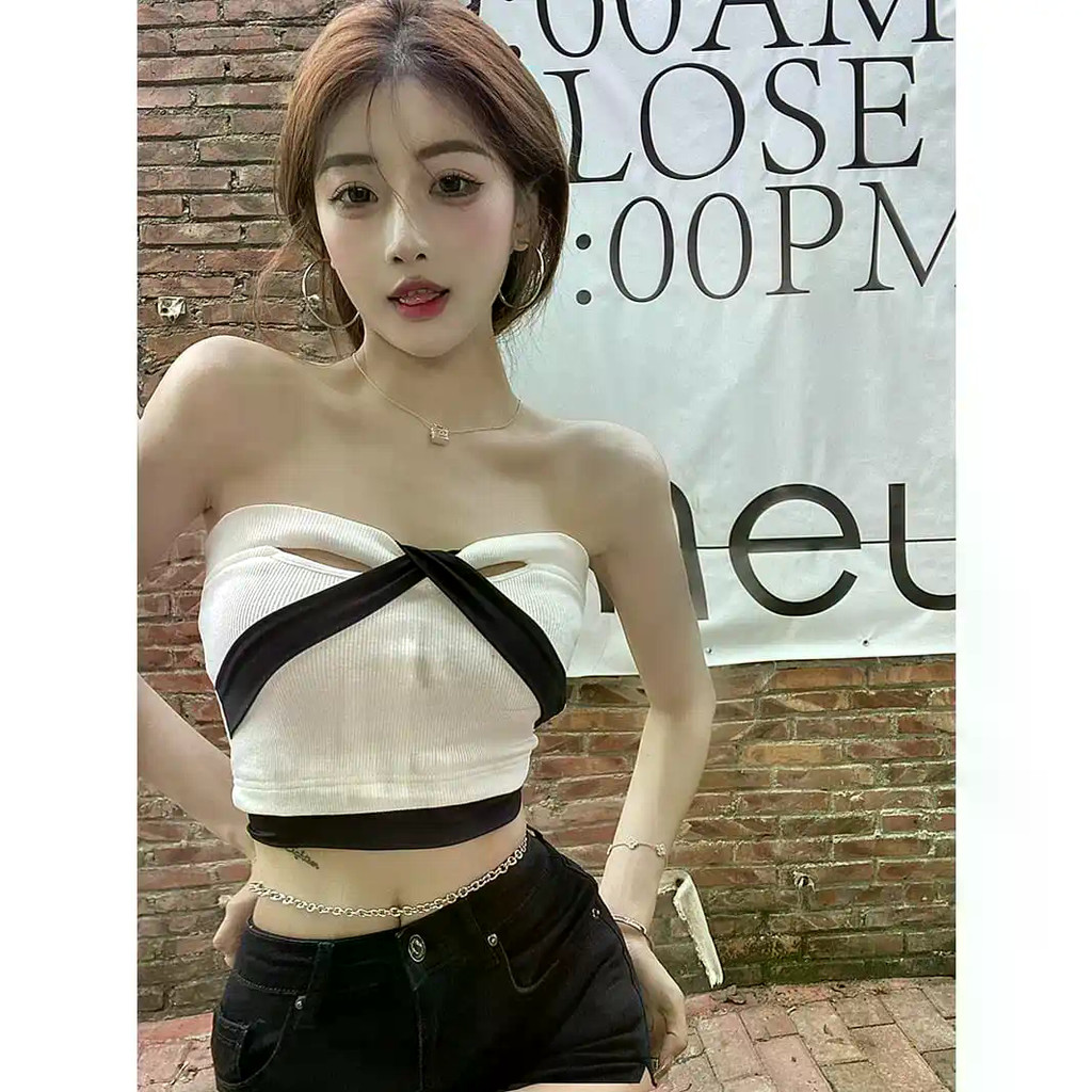 Áo Vest Tube Top Cutout Top