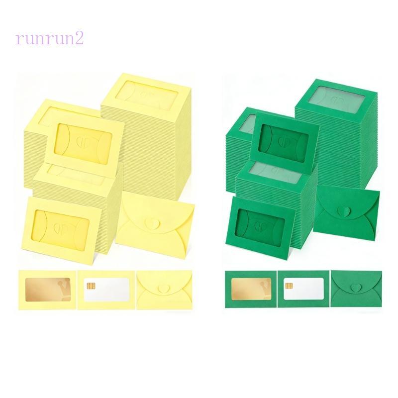 RUNRUN 50 Gói 10x7cm Phong Bì Nhiều Màu Sắc Phong Bì Thẻ Giấy Kraft Phong Bì Bộ