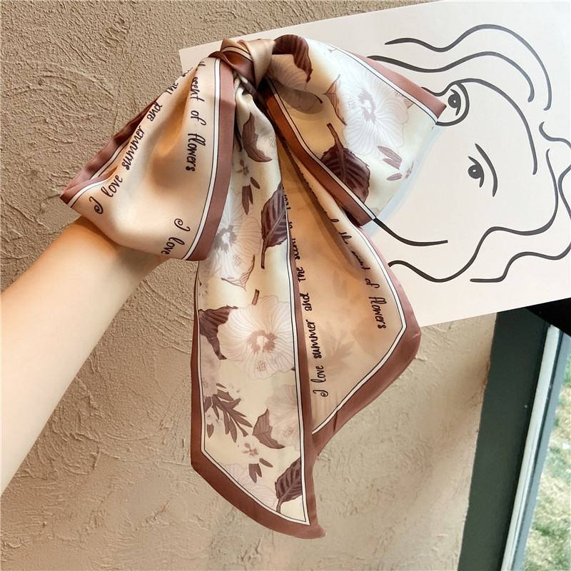 Sato Ishihara Satomi - Khăn Lụa Nhỏ Dài Phong Cách Retro, Thích Hợp Làm Trang Sức Đầu và Buộc Túi Mù