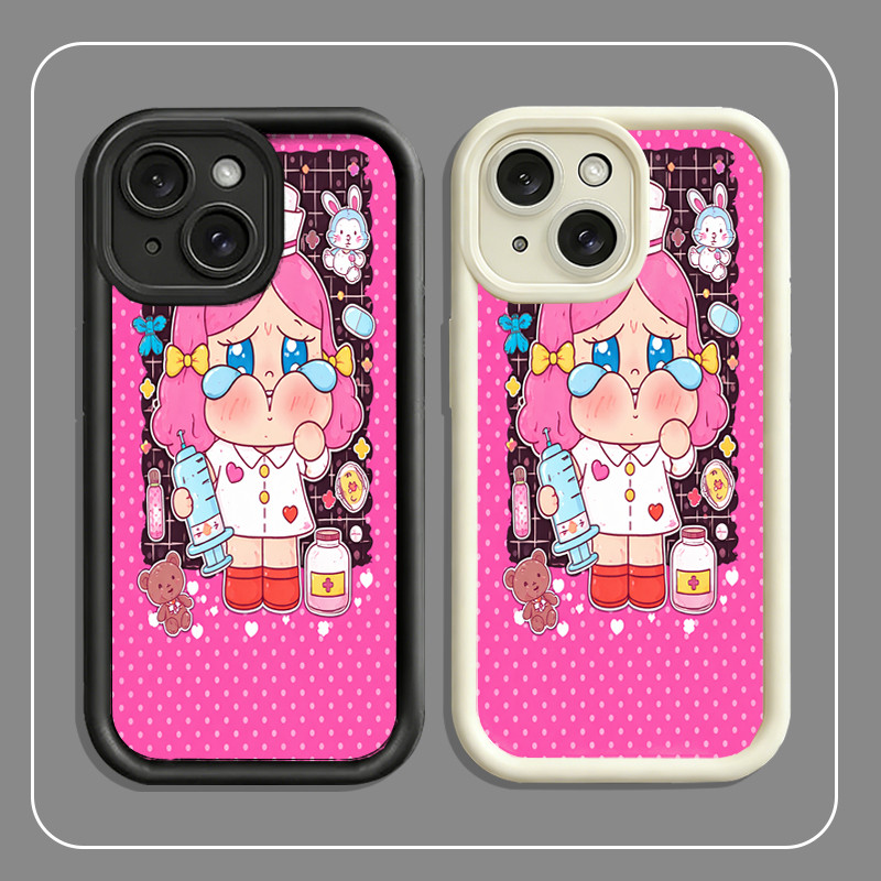 Ốp Lưng iPhone Y Tá Dễ Thương, Tiêm Thuốc, Gấu Bông, Thỏ, Thuốc Viên, iP 11/12/13/14/15/16/17/Pro/Ma