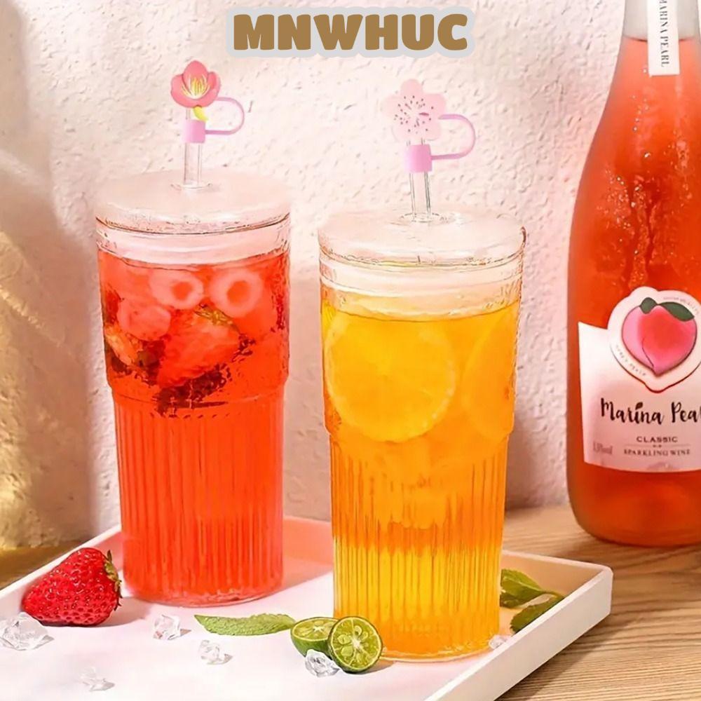 MNWHUC Ống Hút Đầu Bao, Hoa Chống Bụi Ống Hút Topper, Di Động Tốt Niêm Phong Dự Tiệc Cung Cấp Ống Hú