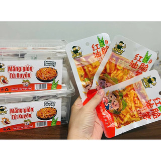 Hộp 50 Gói Măng cay mini tẩm vị, măng tre ngâm dầu, măng xốt cay ngọt ăn liền Tứ Xuyên - 16gr/ Gói