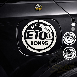 Tem Nhãn Dán Decal Nắp Bình Xăng 95, Diesel, E10 - Kích Thước 11.0 cm x 11.0 cm - CS00090