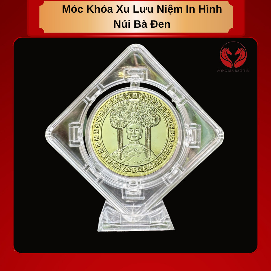 < HOT > Khung Xoay Xu Lưu Niệm In Hình Núi Bà Đen   - Vật Phẩm Phong Thủy -  SP008769