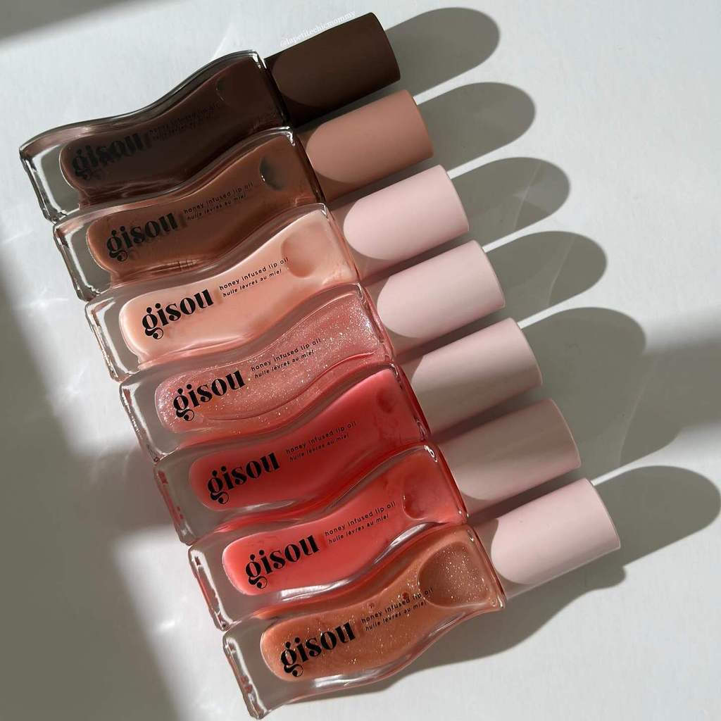 TB Spot Goods#Gisou Lip gloss Sticky Toffee Honey Milky Mocha Strawberry watermelon Lip gloss for mo