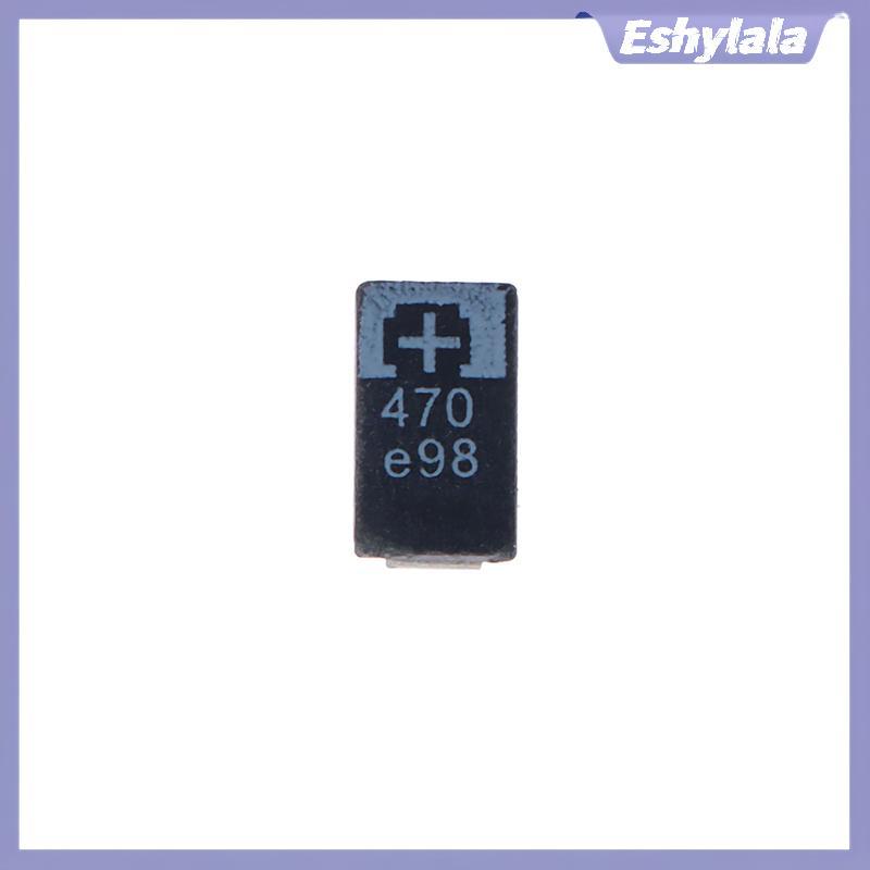 Eshylala 5 CÁI 2R5TPE470M9 470 2.5V 470UF SMD Tụ điện Tantalum Polymer Tụ điện