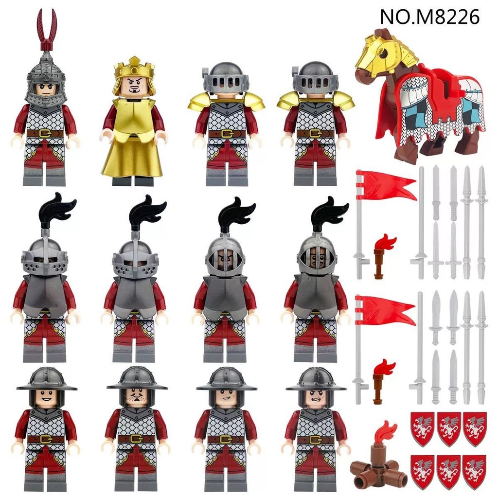 Tương thích với Lego Eagle Legion 12 Hiệp sĩ tương lai Người lính thời trung cổ Lắp ráp trẻ em Đồ ch