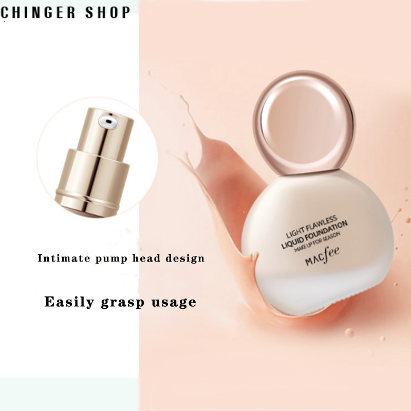 Kem che khuyết điểm dạng lỏng Mcafee Foundation Kiểm soát dầu dưỡng ẩm Tiện lợi Chất lượng cao Miễn 
