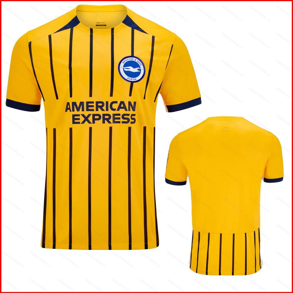 Áo Thun FC Brighton & Hove Albion Away Kit Mùa 2024-2025, Kích Cỡ Lớn Cho Fan