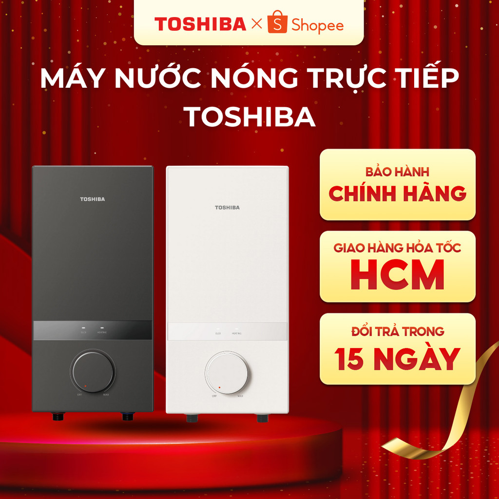 [Shopee Lắp đặt 0Đ HCM-HN] Máy Nước Nóng Trực Tiếp Toshiba TWH-45MCNVN-WB (Không Bơm) - Bảo hành chính hãng 24 tháng