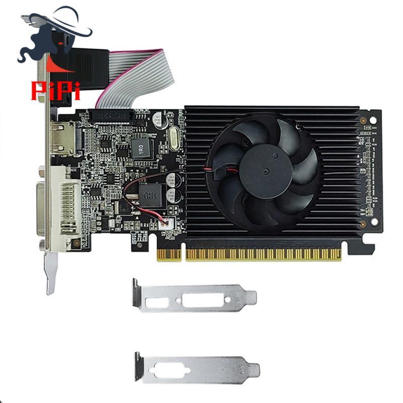 Card đồ họa GT210 1GB DDR3 64Bit PCIE 2.0 40nm GPU - Tương thích + VGA + DVI Card Video để bàn với 2