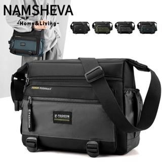 Túi xách NAMSHEVA, Túi đeo chéo du lịch bằng Nylon nhiều lớp, Dây kéo sang trọng Hình vuông Túi lưu trữ dung lượng lớn Unisex