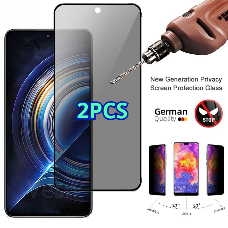 1-2 Chiếc Chống Gián Điệp Riêng Tư Kính Phim Cho HTC Wildfire X E5 E3 lite Plus Điện Thoại Đen Edge 